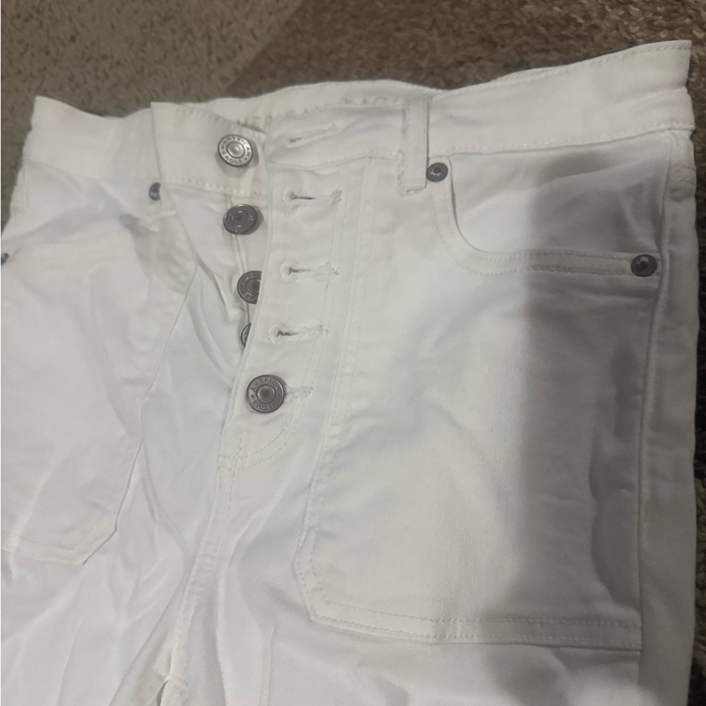 Stylish White Button-Fly Pants - image 2
